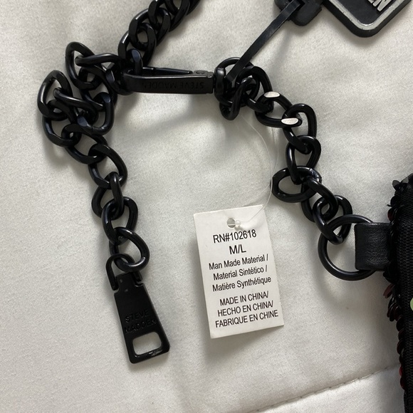 Steve Madden Sequin & Chain Belt Bag Med/Lrg New - Picture 4 of 5